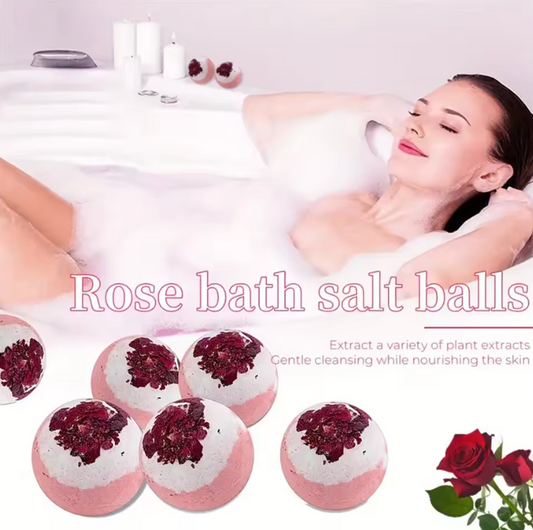 Therapeutic Rose Bath Salt Balls (3PC)